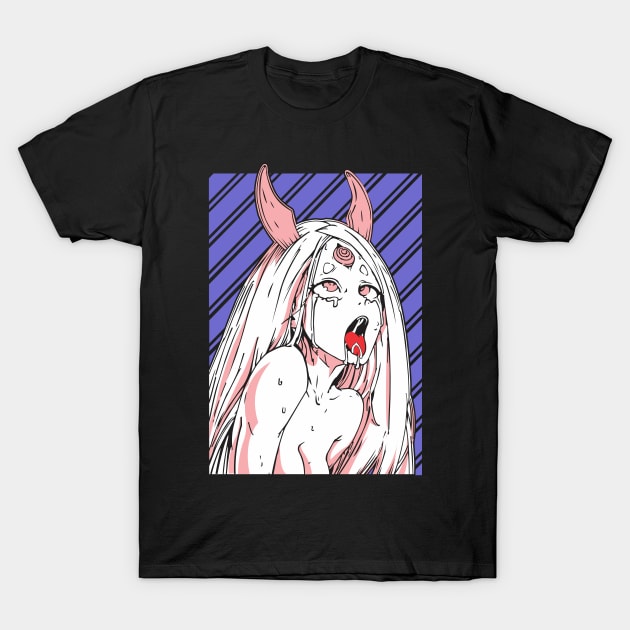 Kaguya Ōtsutsuki Naruto Hentai Ahegao Face T-Shirt by Silvercrowv1